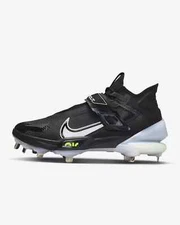 Nike Force Zoom Trout 8 Elite Black Grey Baseball Cleats CZ5913-010 Mens Size 9