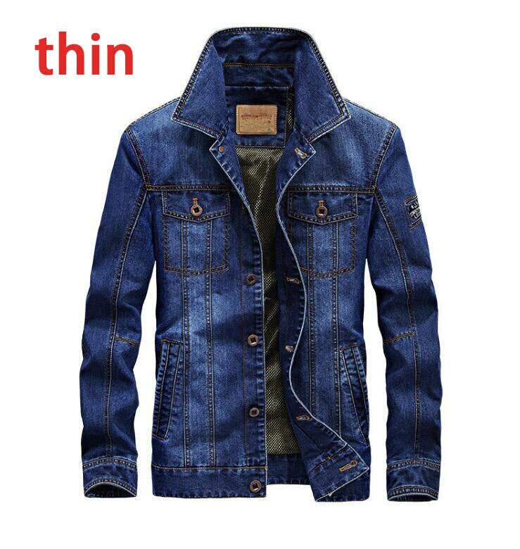 Winter Fleece-lined Denim Coat For Men Thickened Jeans jacket