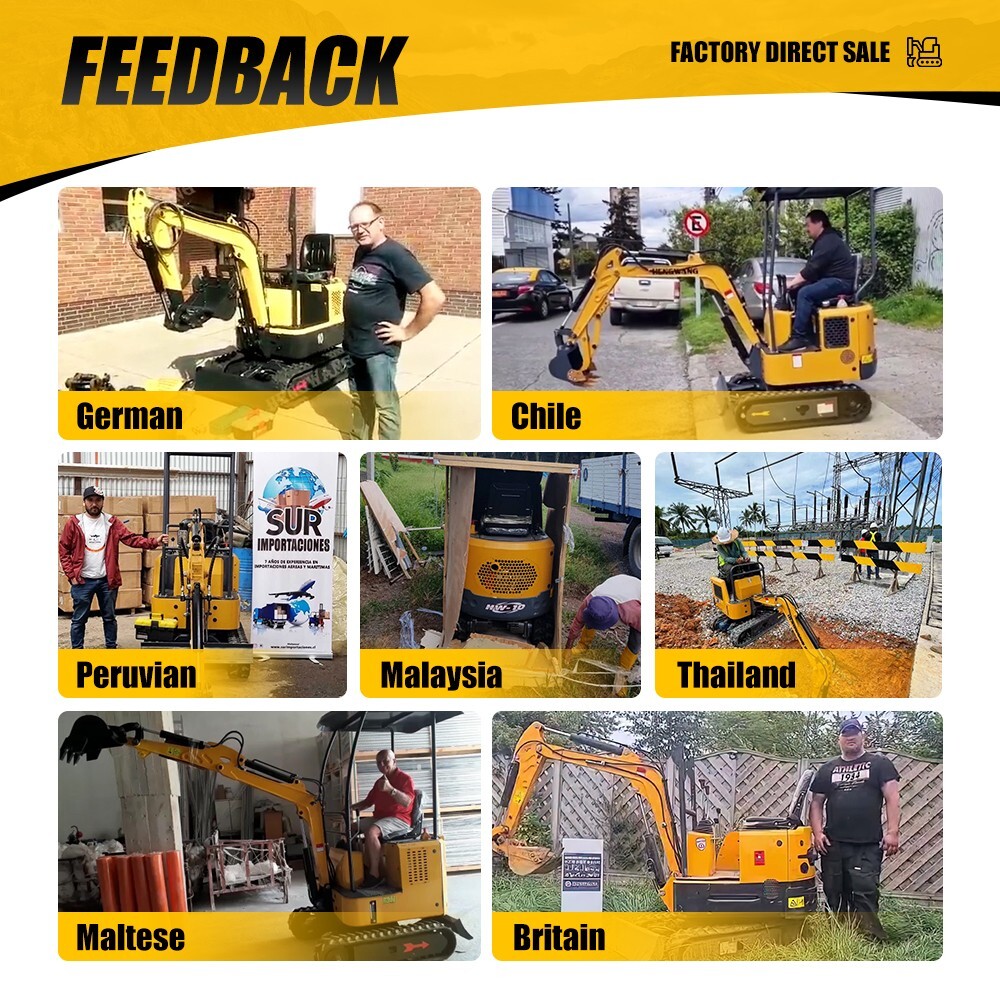 Household 1750 lb Mini Excavator With Powerful And High Digging Force B&S Engine