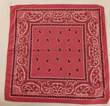 Pink Bandana Lot of 2 Cotton Doo Rag Scarf Kerchef