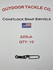 Coastlock Snap Swivel- 2/0 225lb. - Black Oxide - 10 Pack - Made in USA
