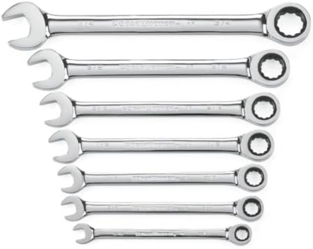 GearWrench 9412 8-19 mm Set di Chiavi Combinate a Cricchetto, Metriche, 12 Pezzi