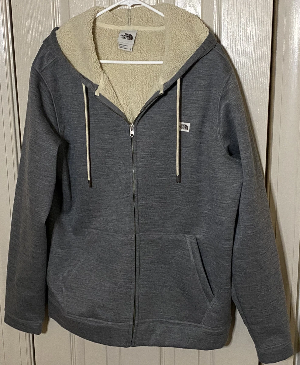 Grey north cheap face zip hoodie
