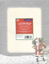 Old World Classic Santa White Christmas Letter Computer Paper - New 25 sheets