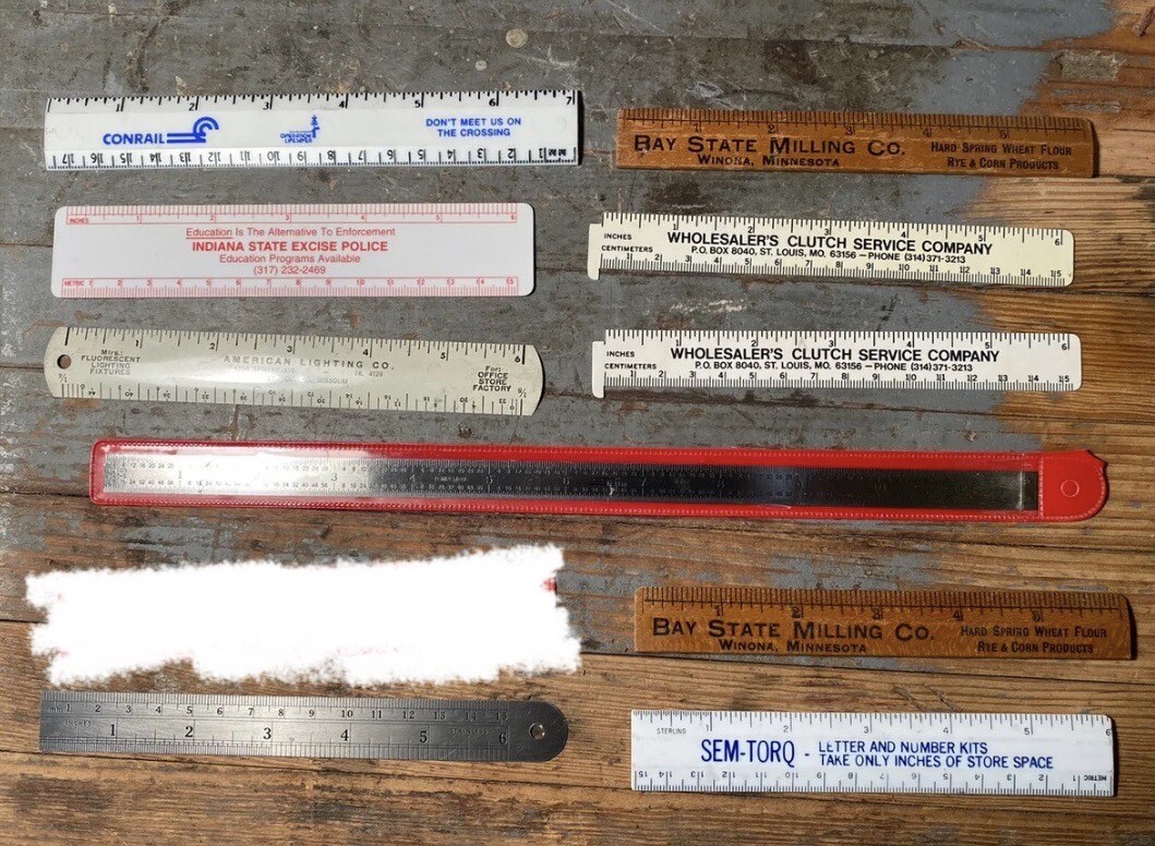 Vintage Wood Plastic Metal Ruler lot Spi Starrett | eBay