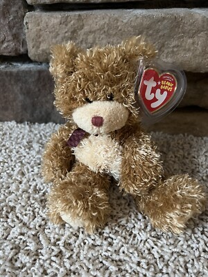NEW! TY Beanie Baby BEARY MUCH the Bear (Internet Exclusive) MWMT's & Protector