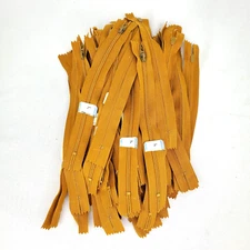 99 pc LOT:  7" & 9" Autumn Gold Closed End Zippers  #3 Nylon Coil 7"x84 & 9"x15
