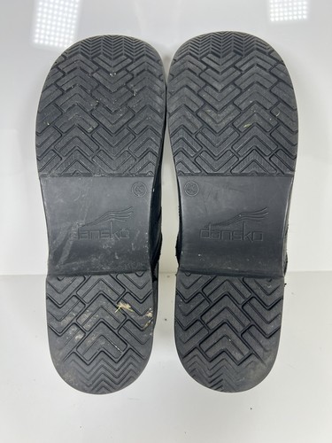Dansko Mens Nubuck Suede Black Leather SlipOn Comfort Clogs Shoes Size 43 Narrow - Picture 8 of 8