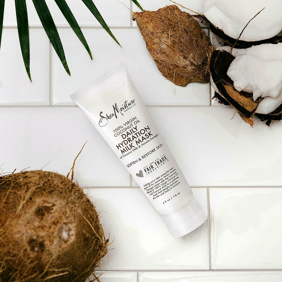 3 Packs Shea Moisture 100% Virgin Coconut Oil Daily Hydration Milk Mask 4oz ea. - Image 2 of 4