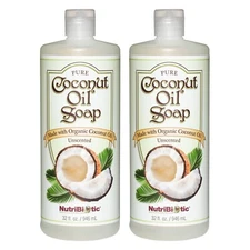 NutriBiotic - Organic Coconut Oil Soap, Unscented - Free of Parabens & Sulfates