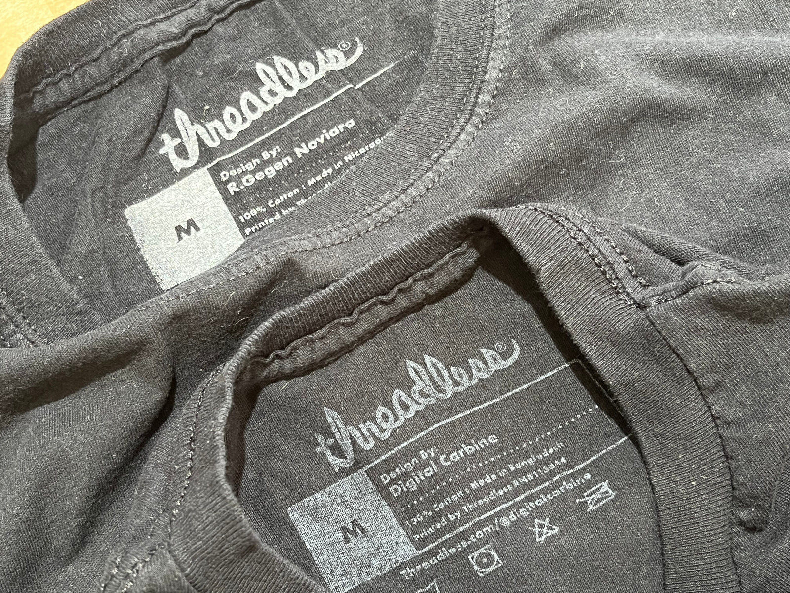 2 Threadless Smiley Face  Swing Moon Astronaut Gr… - image 2