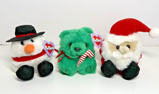 G3 Ltd. Ed. Puffkins Collection Flurry Snowman, Jingles Bear  HO-HO Santa w Tag