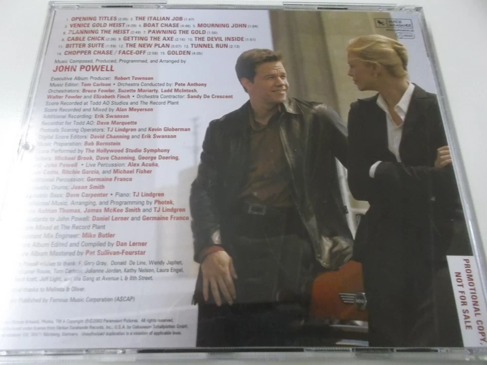 67867 - THE ITALIAN JOB - 2003 VARESE PROMO SOUNDTRACK CD ALBUM (JOHN POWELL) - Bild 3 von 3