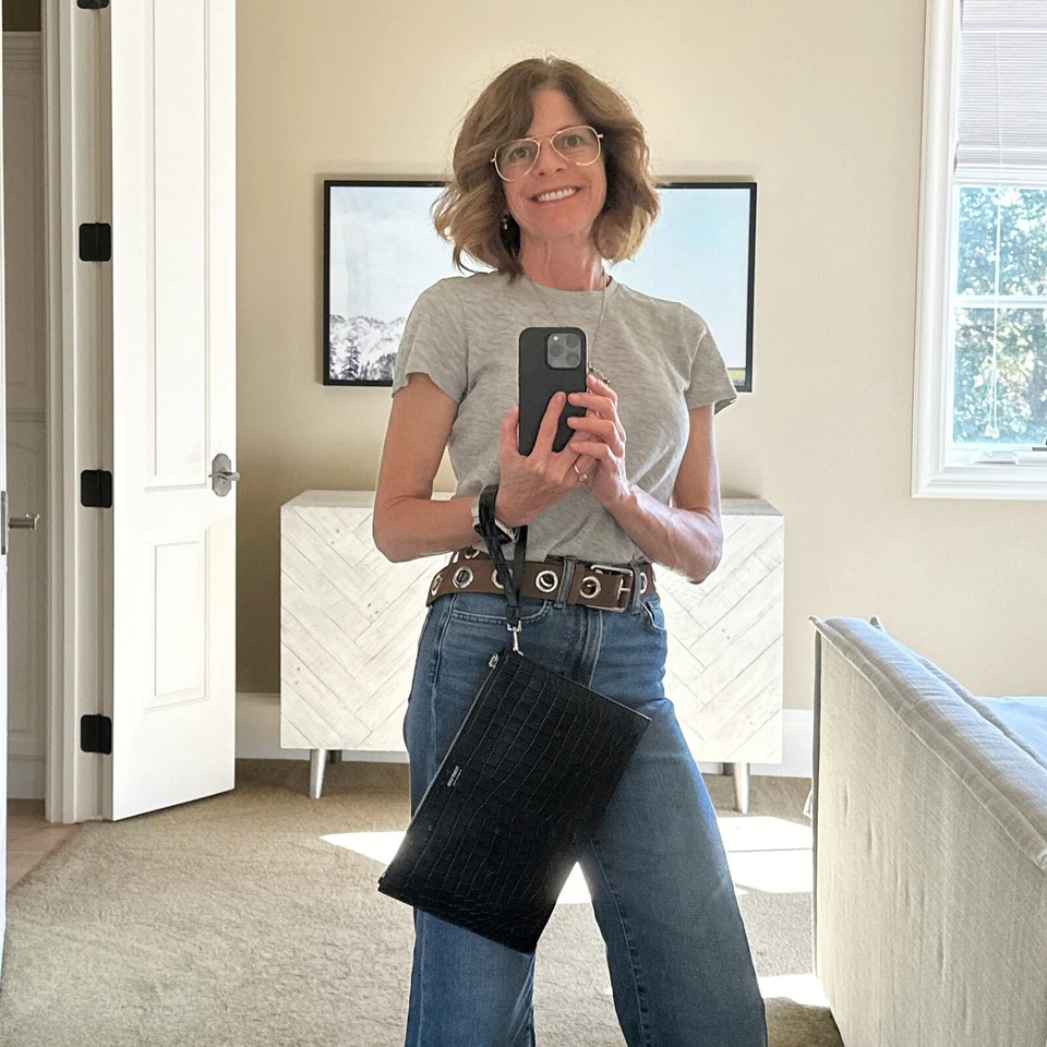 Bolsa plana de cocodrilo estampado brillante TOM FORD sin etiquetas con correa G2U Foto 4 de 4