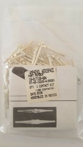 Broches De Contact Amphenol Plaqué Or - 100 Pièces - Sertissage 20-24 AWG