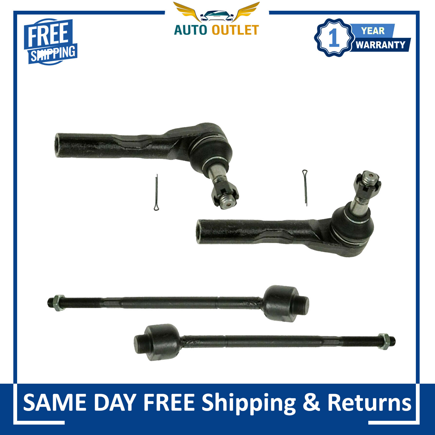 New Inner Outer Tie Rod End LH RH Kit For 2003-2014 Express Savana Van