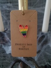 LGBT Pride Support Rainbow Love Heart Enamel Pin