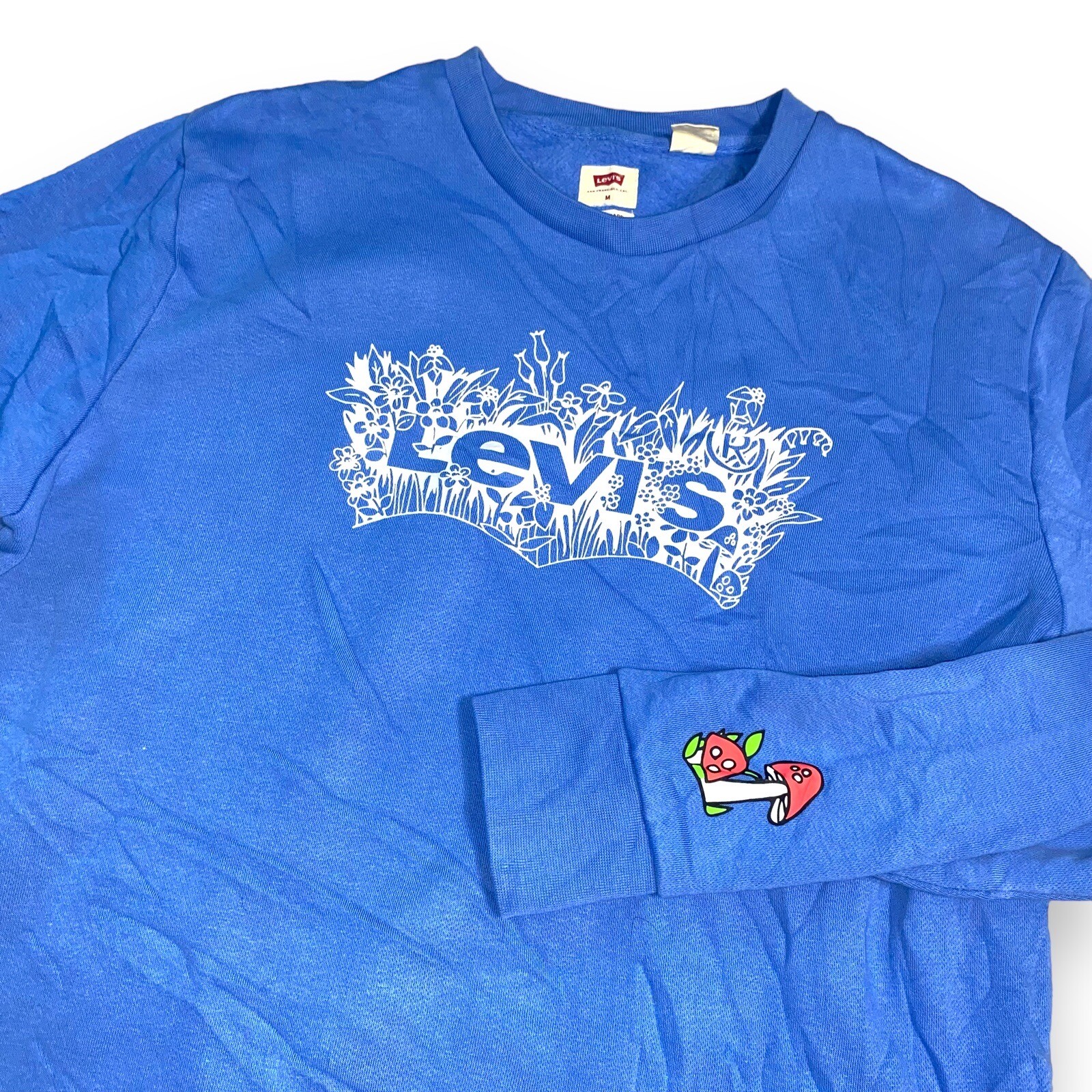 Levi’s Mushroom Graphic Baby blue crew neck sweatshir… Gem