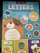 Pre K/K 'LETTERS' Learning Sticker Book - Paperback - Over 80 Stickers