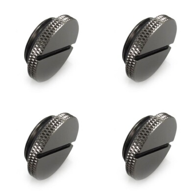 XSPC M20 Threaded Fillcap Plug Fitting - 4 Pack (Black Chrome)
