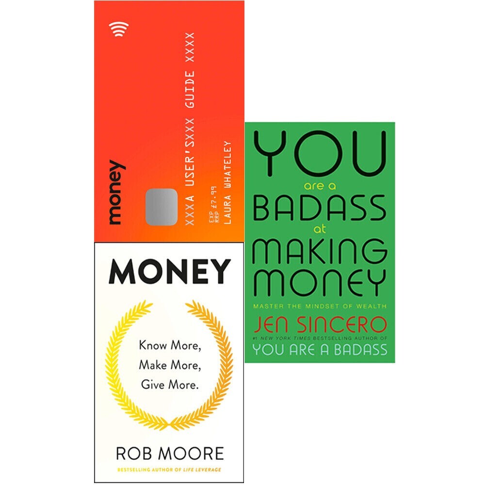 Money, Know More,Make More,Give More,You Are A Badass 3 Books Collection Set NEW