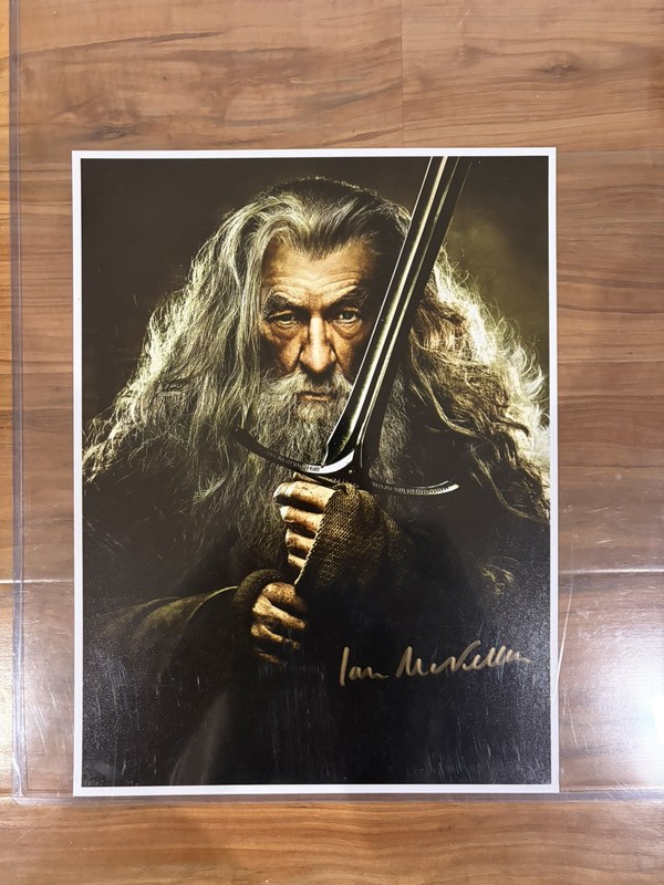 Ian McKellen Signed Gandalf LOTR Fellowship of The Ring 12x16 Photo SWAU 