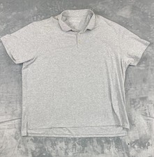 Orvis Men's Polo Gray /White Stripe Cotton Lycra S/S Shirt Size 2XL