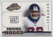 2002 Playoff Absolute Memorabilia Ground Hoggs Gold Michael Strahan HOF 0v0