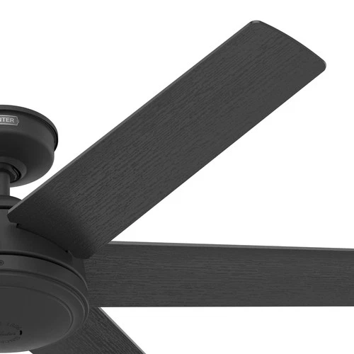 52" Hunter Jetty Matte Black WeatherMax Outdoor Fan with Wall Control - Picture 3 of 10