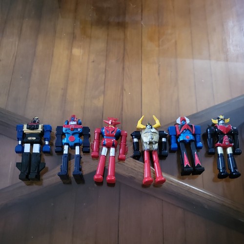 Lot of 6 SHOGUN WARRIORS 70s Die Cast Metal 3” Made In Japan Action Figures