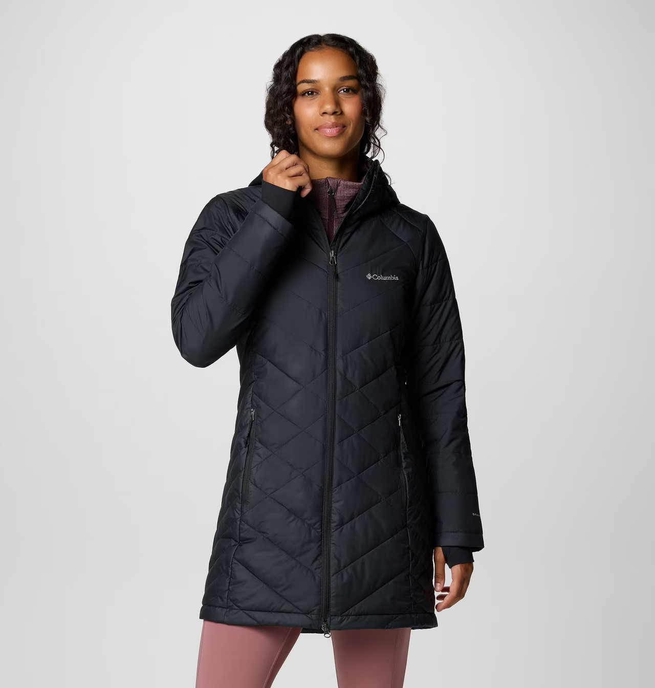 Women's Heavenly Long Hooded Jacket, Black