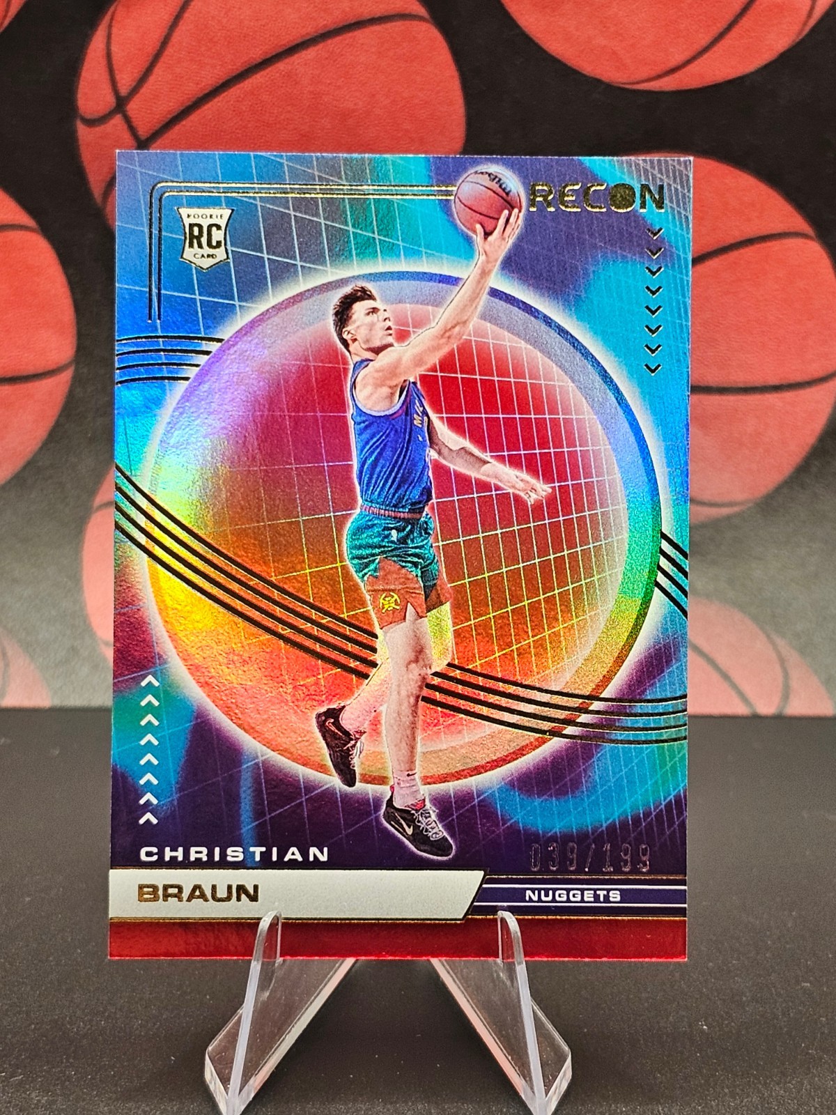 CHRISTIAN BRAUN 2022-23 Panini Recon Rookie #244 Red  Holo /199 (RC) Nuggets