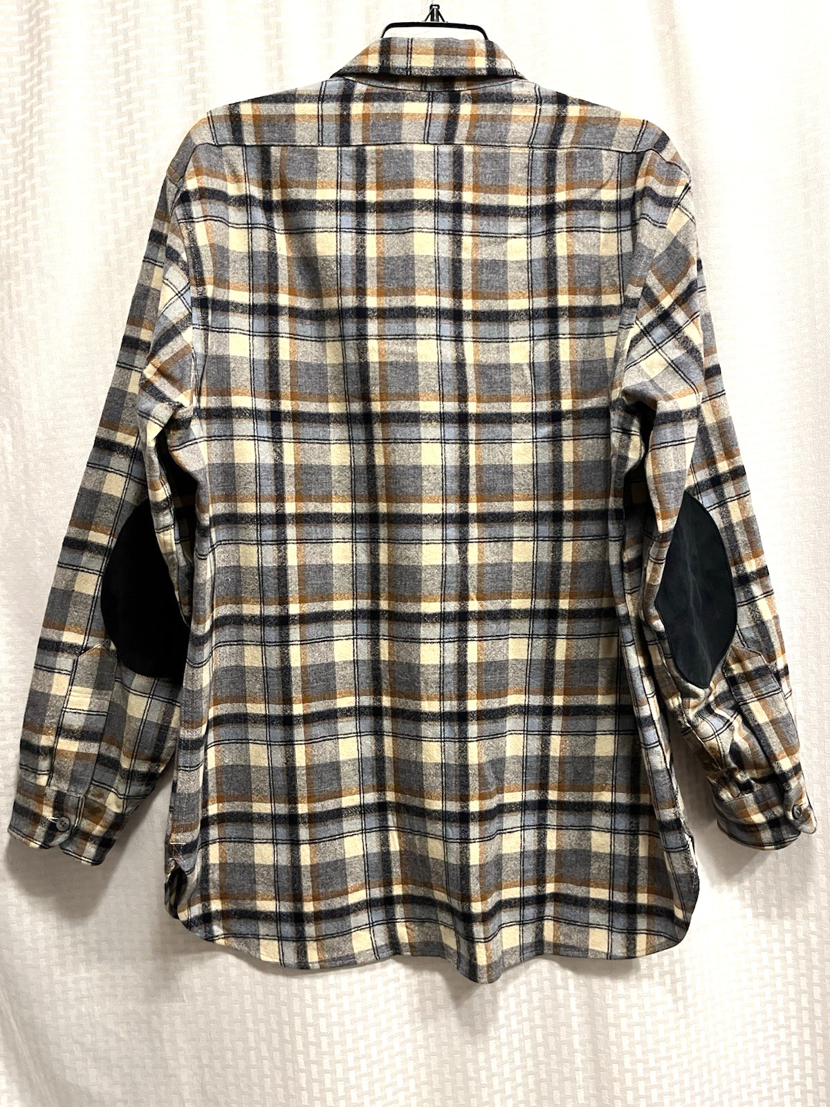 Pendleton Wool Plaid Elbow Patch Trail Shirt L - image 8