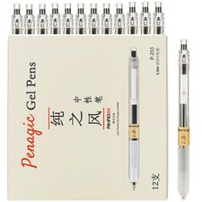 12 Pcs, Gel Pens 0.5mm, Retractable Pens, Black 12 Count Pack of 1 , black