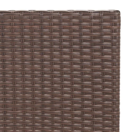 Muebles de cafeterÃa plegables 3 piezas ratán sintético marrón - Imagen 9 de 11