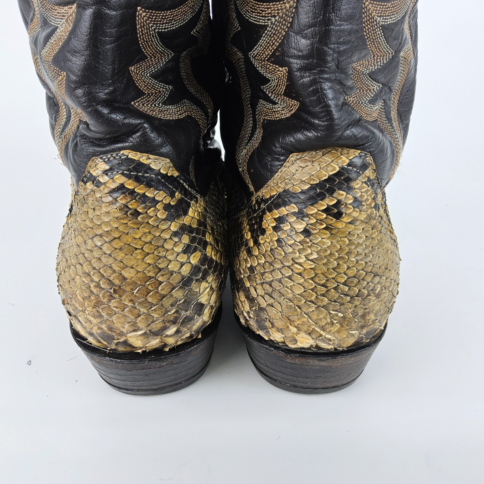 Vintage Panhandle Slim Python Leather Cowboy Boot… - image 7