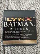 Batman Returns Atari Lynx 1992 Video Game Cartridge