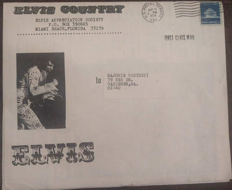"ELVIS COUNTRY" flyer from The Elvis Appreciation Society