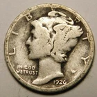 1926 P Mercury Dime 90% Silver G-VG  "Actual Coin Pictured - Not Cleaned"