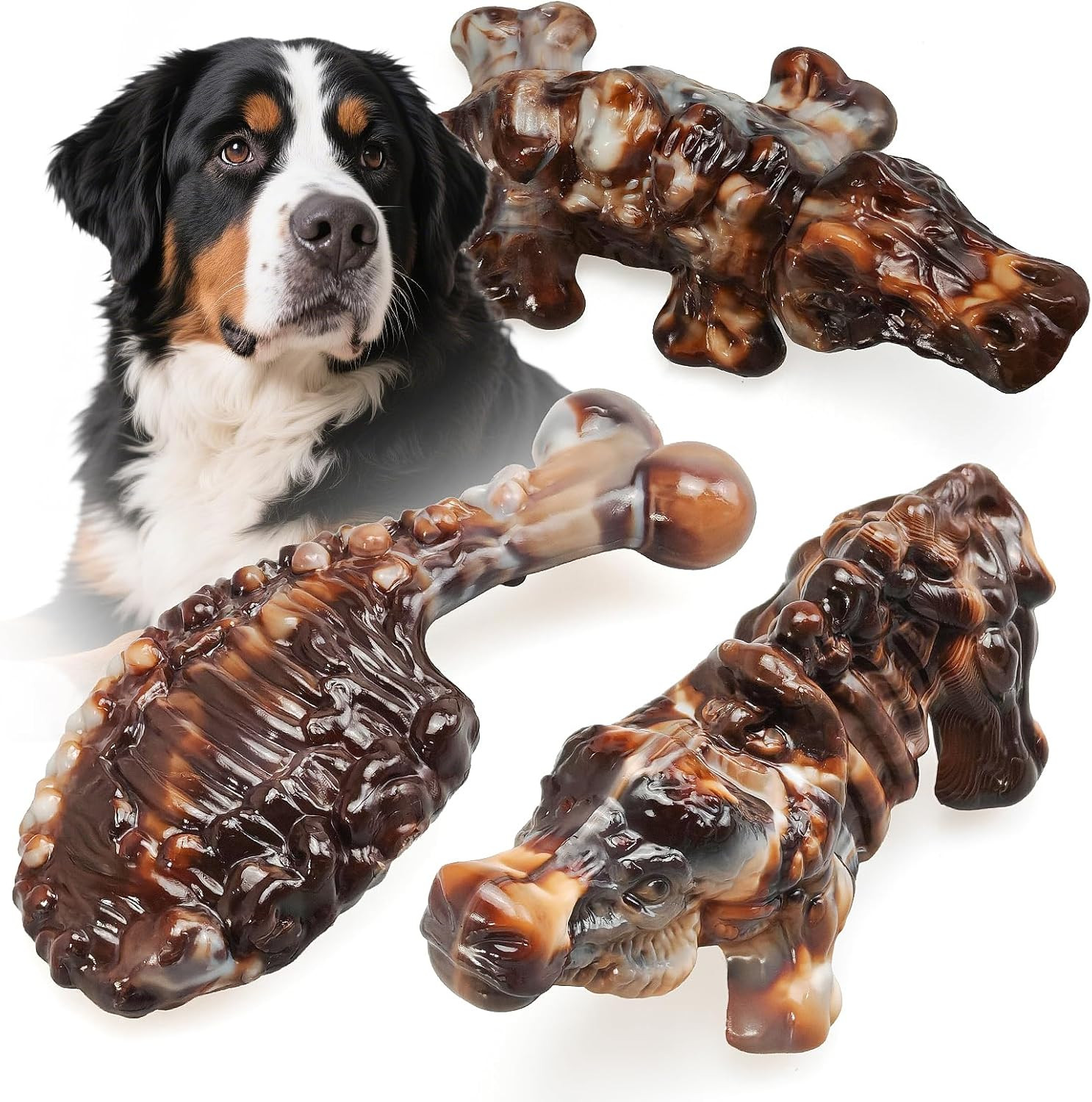 For Aggressive Chewers - 3 Pack With Bacon Flavor For Dogs