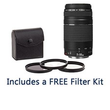 Canon EF 75-300mm f/4-5.6 III Lens with ProOptic 58mm Filter Kit