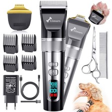 Gimars 2 in 1 Dog Clippers with Stainless Steel Dog Grooming Scissors Kits - ...