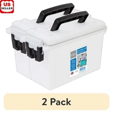 Stackable Craft Storage Box Water Resistant Dust Locking Handle Transport New