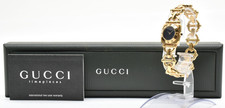 [Exc+5 w/Box] Gucci 6400L Horsebit 22mm Black Dial Gold Bracelet Women's Watch