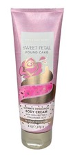 Bath  Body Works SWEET PETAL POUND CAKE Body Cream w/ Hyaluronic Acid 8 oz