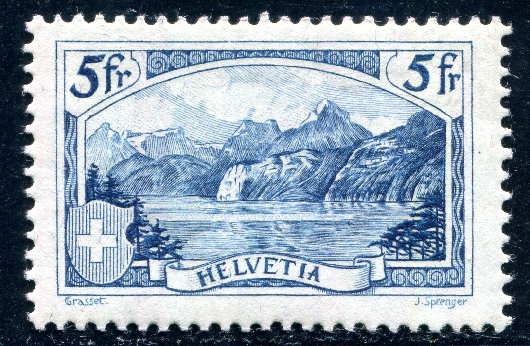 Schweiz 5 Franken 1928 B Alphirten (Seltener Jahrgang)