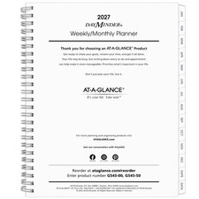 2027 Weekly Monthly Planner Refill 7 x 8.75 Inch Executive Organizer