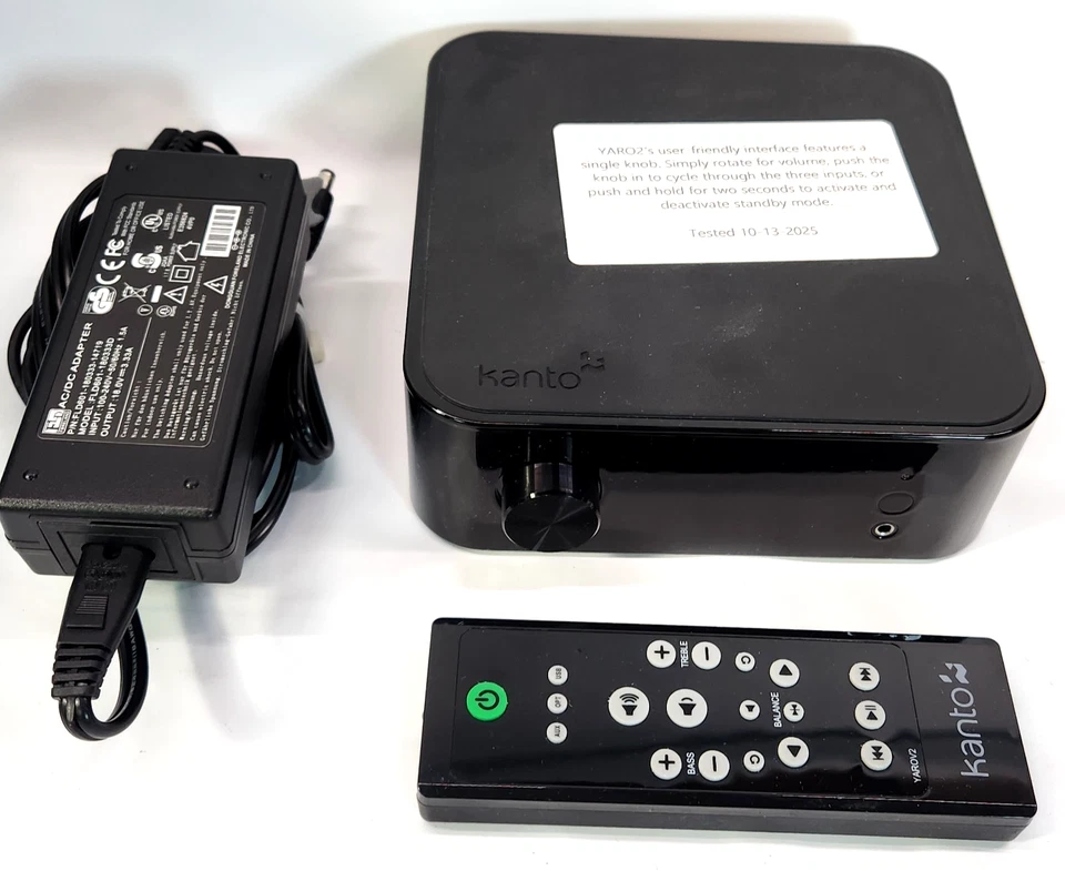 Amplificador de altavoz de 2 canales con control remoto Kanto YARO2 70W RMS Foto 2 de 4