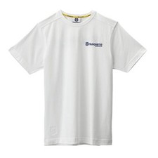 Husqvarna Basic Logo Tee White Adult Motorcycle MX Off-road T-shirt Size Medium