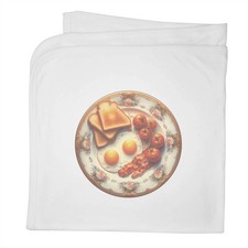 'Elegant English Breakfast' Cotton Baby Blanket / Shawl BY00048764